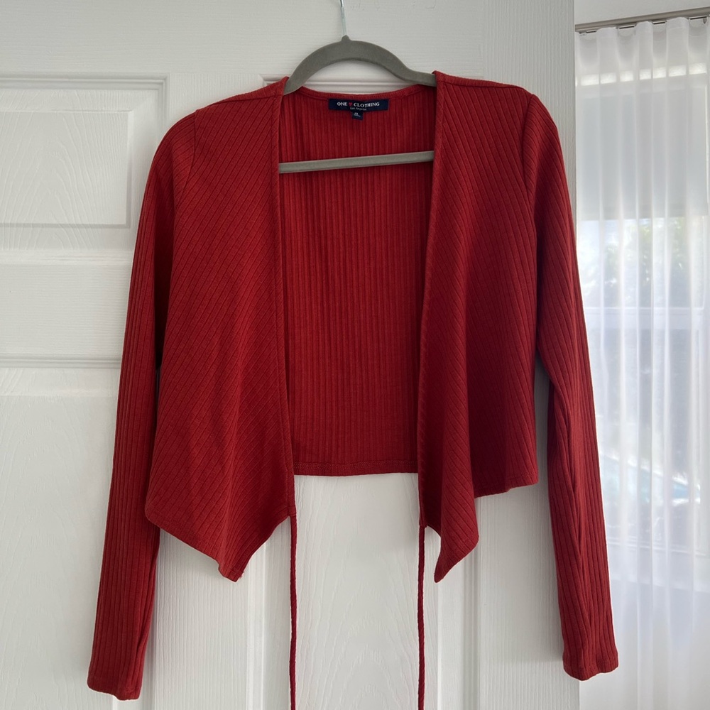 Orange cardigan